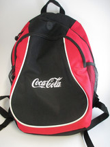 Coca-Cola Backpack Red and Black with Script Logo Mesh Side Pockets AS IS - $9.90