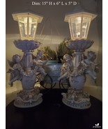 Set of 2, Angel Statue With White Solar LED Lantern - £43.94 GBP