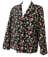 Alfred Dunner Womens Sz 12 Floral Multi-Color Button Front Blazer Collar... - $28.64 CAD