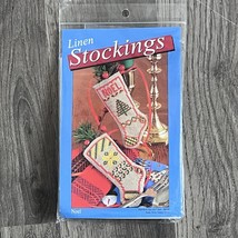 Yarn Tree Linen Cross Stitch Stocking Kit - Noel Christmas Ornament 4.5&quot; - $233.36 MXN