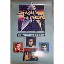 Star Trek Classic TV Series 25th Anniversary Command Logo and Cast Poste... - $7.84