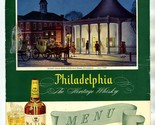 NARAGANSETT Menu in Philadelphia Heritage Whiskey Menu Cover 1940&#39;s Rhod... - $47.49