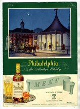 NARAGANSETT Menu in Philadelphia Heritage Whiskey Menu Cover 1940&#39;s Rhode Island - £37.82 GBP