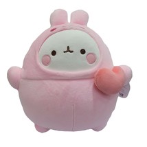 Molang Animal Friends Mochi Stuffed Animal Plush Doll Korean Toy (Rabbit)