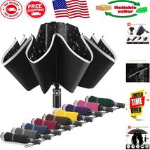 Protective Inverted Umbrella with Reflective Stripes - Travel-Friendly &amp;... - $737.21 MXN