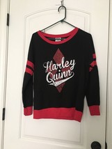 1 Pc Batman Harley Quinn Ringer Women&#39;s Juniors Sweatshirt Size Medium - £30.97 GBP
