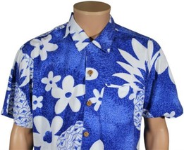 Vtg 90s Toes On The Nose Hawaiian Shirt Med Floral Aloha Single Stitch Button Up - $29.69