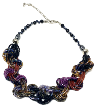 Artisan Colorful Braided Bead Choker Necklace - $18.99