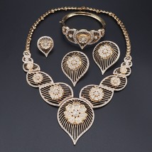 High Quality Set Nigerian Wedding African Beads Costume Jewelry Necklace Bracele - £58.60 GBP