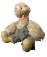 Vintage 12” Duck Plush Stuffed Animal  w/ overalls&amp;bowie By First &amp; Main... - $18.80