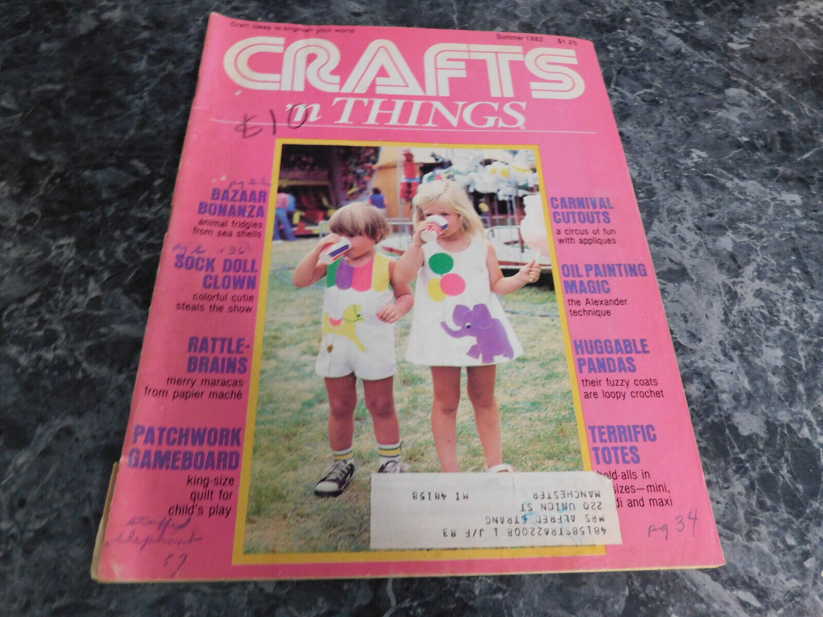 Crafts &#39;n Things Magazine Summer 1982 Stitch Trio of Totes - $2.99