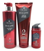 Old Spice Bald Care System 1,2,3 Cleanse Shampoo-Shave-Moisturize Protect SPF 25 - £31.91 GBP