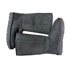 UGG Australia Classic Tall II Women&#39;s Boots suede sheepskin winter Sz 7 Black - £76.37 GBP