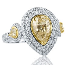 Authenticity Guarantee 
2.29 Ct Pear Natural Faint Yellow Diamond Engagement ... - £3,097.97 GBP