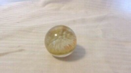 Vintage Hand Blown Art Glass Paper Weight, Flowers or Coral Round Ball S... - $30.00