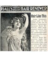 Halls Sicilian Hair Renew 1897 Advertisement Victorian Hygiene Hair Care... - $17.98 CAD