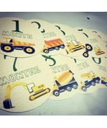 Monthly baby stickers. Work vehicles month sticker. Construction bulldoz... - €6,93 EUR