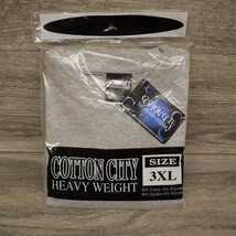 Mens Plain Gray T Shirt Heavy Weight Oversized 3XL Shirts Short Sleeve Tee 2 - £16.86 GBP