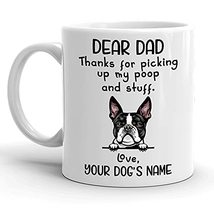 Personalized Boston Terrier Coffee Mug, Custom Dog Name, Customized Gifts For Do - £11.90 GBP