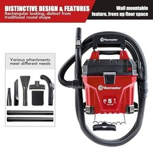 Vacmaster 5 Gallon 5 Peak HP Wet Dry Vacuum Cleaner Wall-Mounted Remote Control - £93.17 GBP