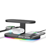 UV Sterilizer &amp; Fast 3 in 1 Wireless Charging Station for Apple,Samsung+... - £120.18 GBP