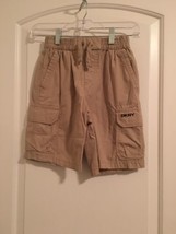 DKNY Boys Brown Casual Cargo Shorts Zip Pockets Size Small - $45.59