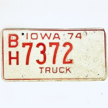 1974 United States Iowa Base Truck License Plate BH 7372 - £14.06 GBP