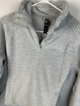 Mountain Hardwear Fleece Sweater Snap Pullover Soft Fuzzy Gray Women’s Small - £27.90 GBP