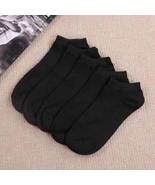 3 Pairs Mens Womens Ankle Socks Sport Cotton Crew Socks Low Cut Invisible Black