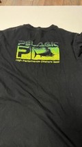 Pelagic Size Large Black Cotton T-Shirt Short Sleeve Offshore Boat Fishing - $10.40
