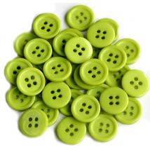 0.59&quot; (15Mm) Sewing Buttons For Sewing Flatback Green Buttons Crafts Diy Pack Of - £11.76 GBP