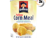 3x Jars Quaker Yellow Corn Meal | 24oz | Enriched &amp; Degeminated | Fast S... - $27.55
