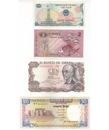 Srilanka, Bangladesh, Espagne, Vietnam, Ensemble 4 Différentes Billets d... - $22.64