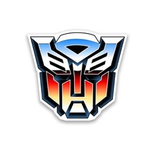 Transformers Vinyl Sticker 4&quot;&quot; Wide Includes Two Stickers New - $11.68