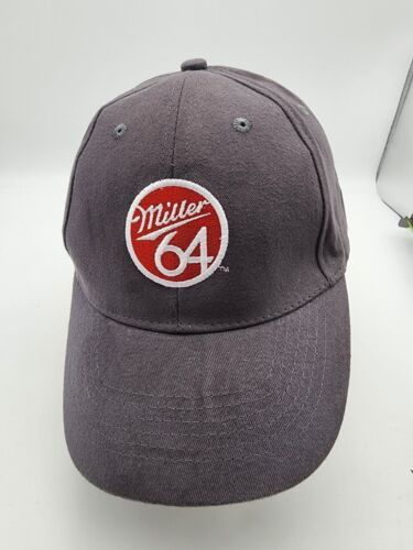 Miller 64 Hat Cap Grey  Embroidered Promo Baseball Beer - $11.97