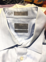 John W Nordstrom Dress Shirt Mens 17-33  Blue Traditional Fit Button Up - £12.33 GBP