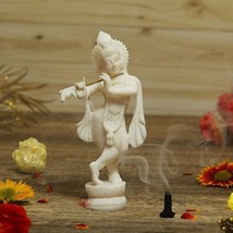 Resin Standing Krishna Idol (6.4 cm x 3.8 cm x 14.6 cm) JAI SHREE KRISHNA - £27.58 GBP