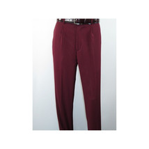 Men INSERCH 2pc Walking Leisure Suit Shirt Pants Set Short Sleeves 9356 Burgundy image 3