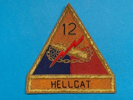 Post Wwii, U.S. Army, Occupation Period, 12th Armored Division, Bullion, Patch - £27.09 GBP