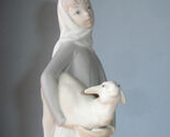 Lladro Girl with Lamb Sheep Figurine 10.75"H #14584 Matte Finish Rare - $118.60
