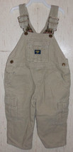 EXCELLENT BOYS OSHKOSH B&#39;Gosh FLANNEL LINED CORDUROY CARGO OVERALLS  SIZ... - $21.46