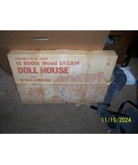 1978 Arrow 10 Room Wood Dream Doll House w/55Pc Furniture Set MIB - $1,223.09 MXN