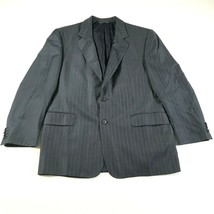 Vintage Cambridge Blazer Suit Jacket 36R Blue Striped Ermenegildo Zegna Wool - £44.12 GBP
