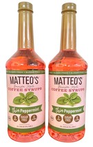 2Pack MATTEO&#39;S Coffee Syrups THIN PEPPERMINT Sugar Free 0 Calories 30 Se... - £21.11 GBP