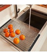 NEW Over the Sink Multipurpose Roll-Up Dish Drying Rack Pan Food Drainer... - $387.17 MXN