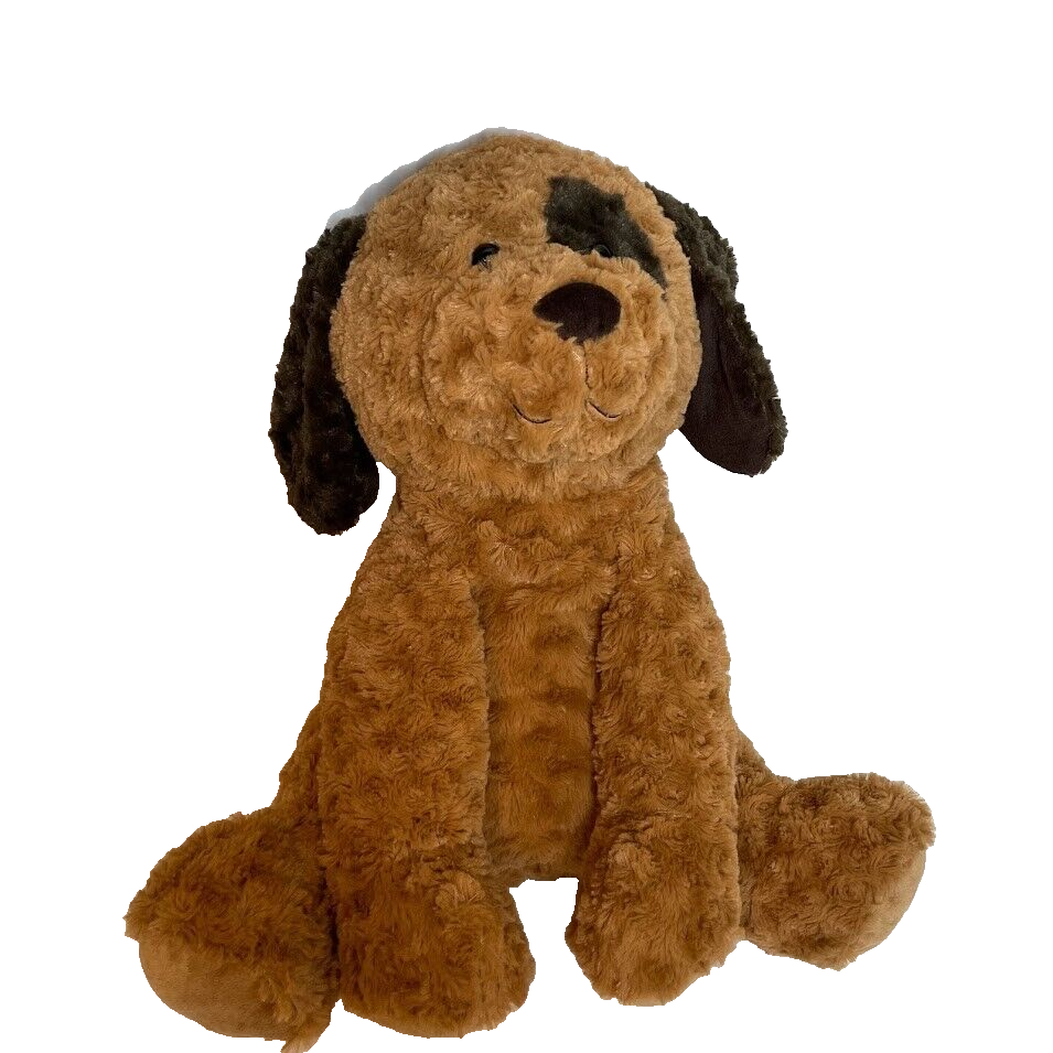 Toys R Us Dog Plush  Stuffed Animal Puppy Brown Spot Swirls Floppy Ears 2013 18" - £33.17 GBP