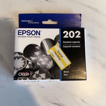 Genuine Original Epson 202 Standard Capacity Ink Cartridge Black 05/2025... - $24.74