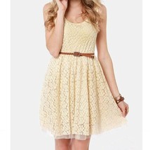 Lost Moxie Cream Lace Dress Juniors size L NWT MSRP $76 - $18.49