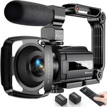 4K Camcorder 48MP WiFi Vlogging Camera 16X Digital Zoom Video Camera IR Night Vi - £716.50 GBP