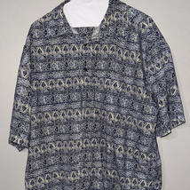 Men&#39;s Navy Cream Casual Shirt XXL - $11.76